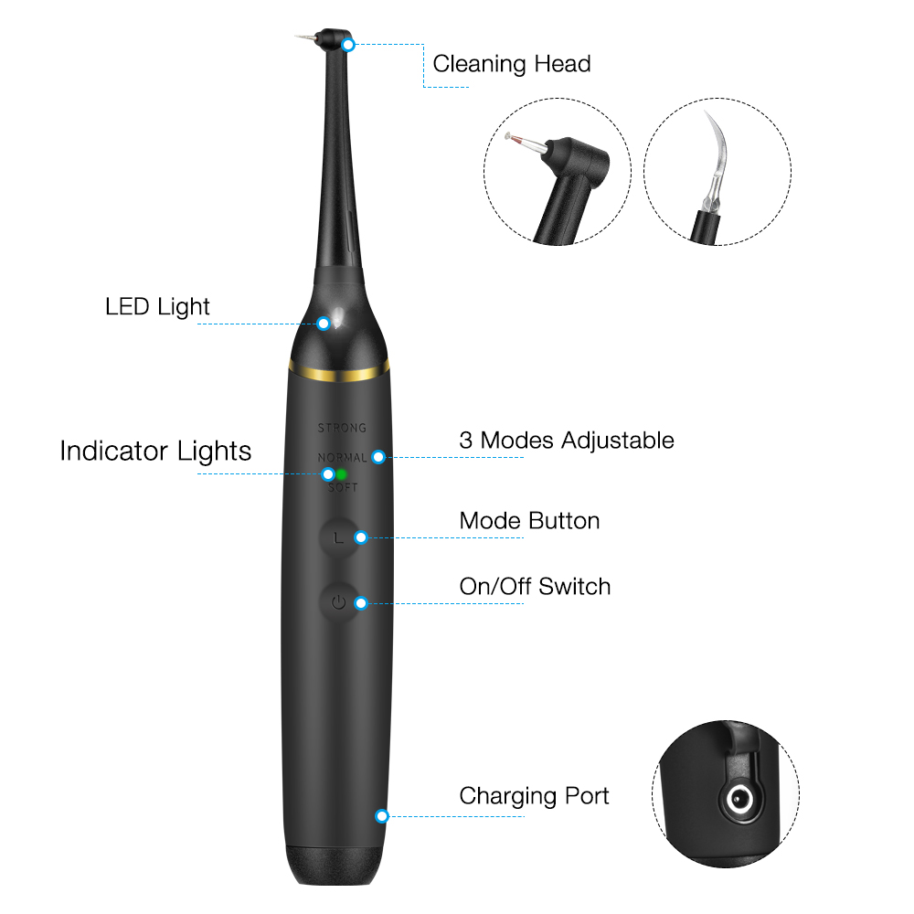 Teeth Whitening Led Kit - ポータブル電気音波歯石スケーラー,歯のホワイトニングキット,オーラルケア,歯石除去剤,歯垢クリーナー