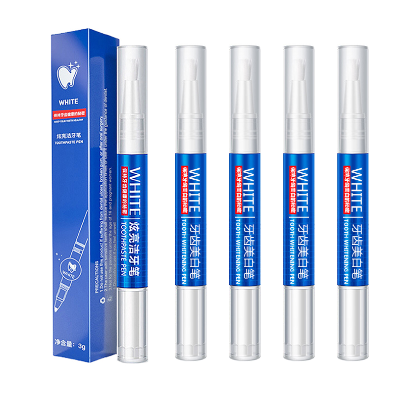 Teeth Whitening Gel Pen - 5/3/1 個歯のホワイトニングステインリムーバーブライトニングジェルペン効果的に歯垢の汚れを除去口腔歯のケア歯のホワイトニングツール