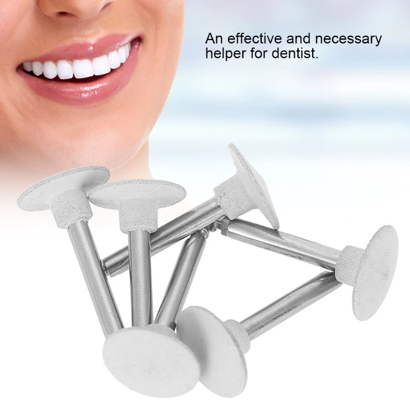 Teeth Whitening For Braces - 6 個歯研磨ヘッドセット義歯研削歯ホワイトニングマシンブレースヘッド歯歯科アクセサリー歯科ラボツール