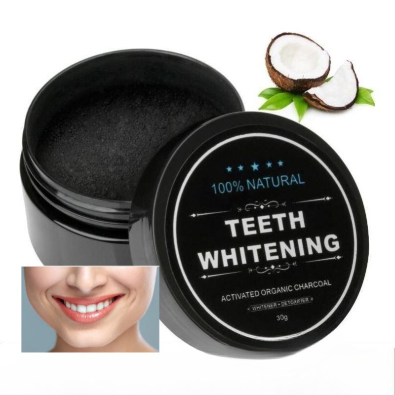 Teeth Whitening Charcoal Powder - 1 ボックス活性炭歯ホワイトニングパウダー、木炭歯クリーニングパウダー、ココナッツシェル活性炭パウダークラシック