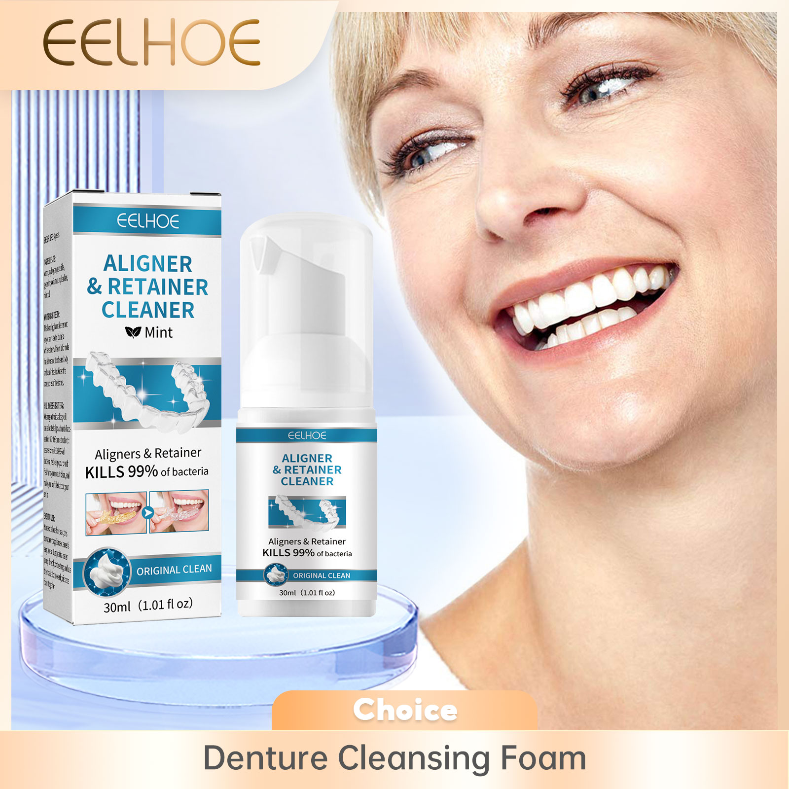 Teeth Whitening For Braces - アライナー義歯クリーナーフォームディープクリーニングブレースの汚れを除去口臭を軽減ホワイトニング歯リテーナークリーンケア 30 ミリリットル