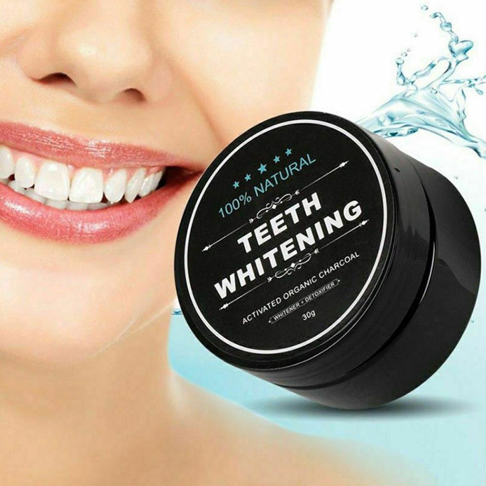Teeth Whitening Charcoal Powder - 30 グラム歯のホワイトニングパウダー炭口腔ケア天然歯科クリーニング炭効果的な活性化衛生ホワイトナー口腔 Po Q1R0