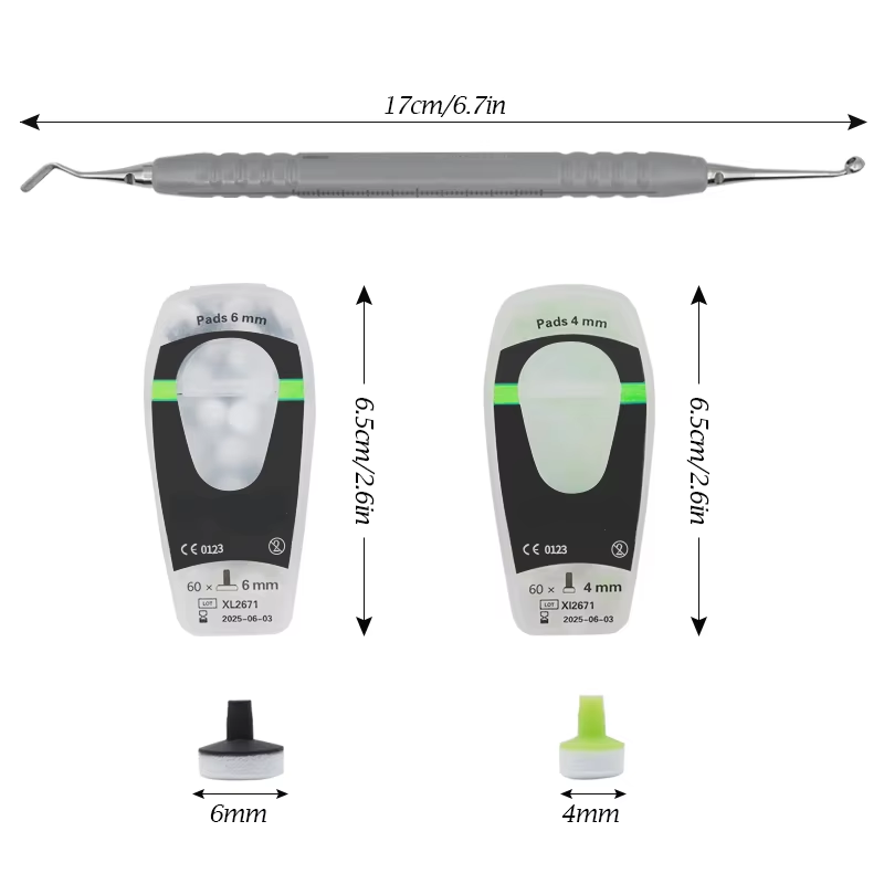 Teeth Whitening Light Kit - 歯科用コンポジットキット、フォームパッド成形ツール、ハンドル付きスパチュラ、光硬化性レジン、歯のホワイトニングおよび充填材用