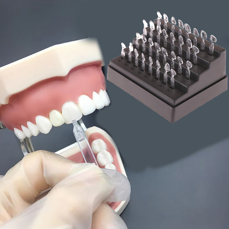 Teeth Whitening Light Kit - 32個入り歯科用ベニアモールドキット、歯科用直接コンポジットベニアシステム、コンポジットレジンモールド、前歯用ライト、口腔清掃ツール