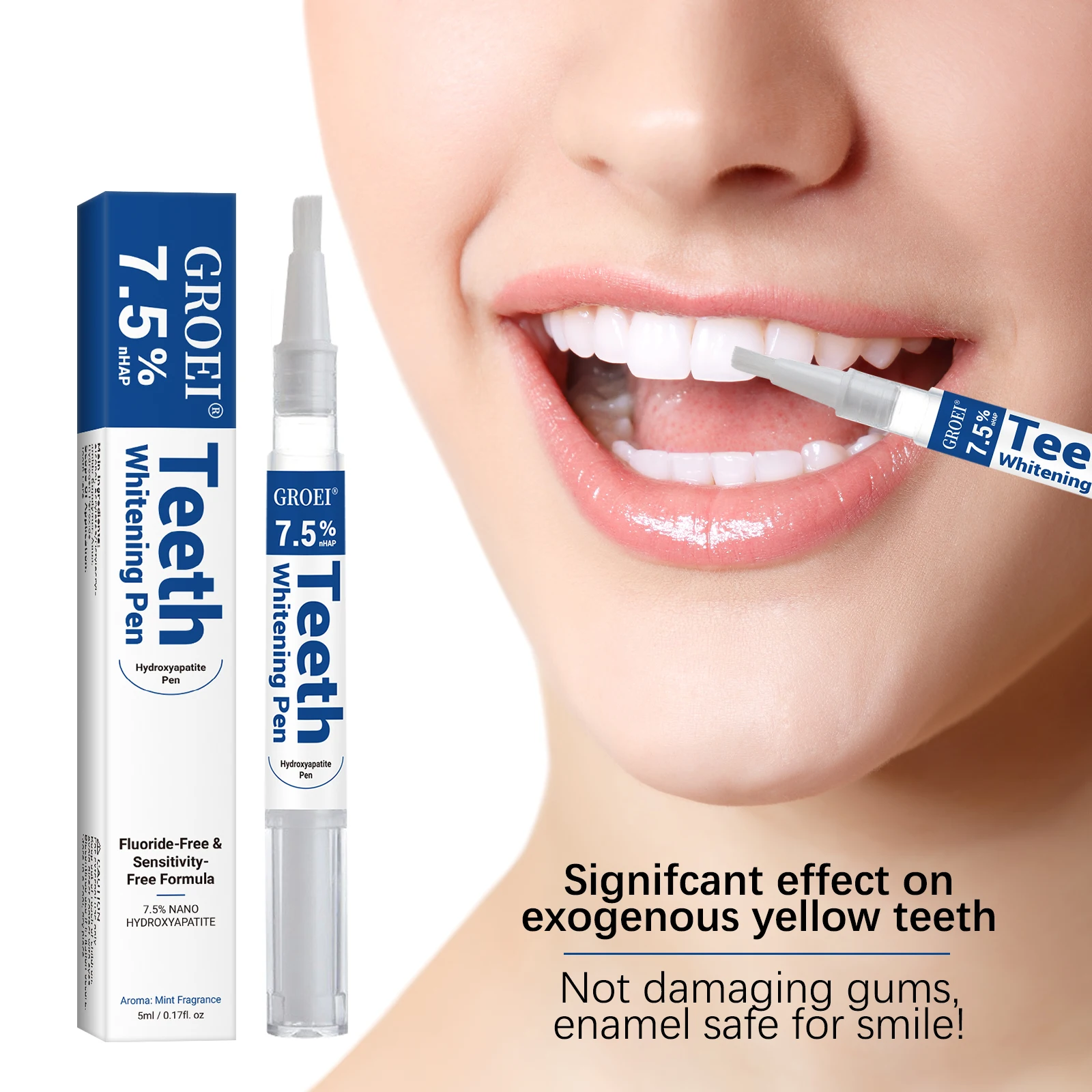 ヒドロキシアパタイト歯のホワイトニングペンまばゆい白いステイ - Teeth Whitening Gel Pen のレビューと価格