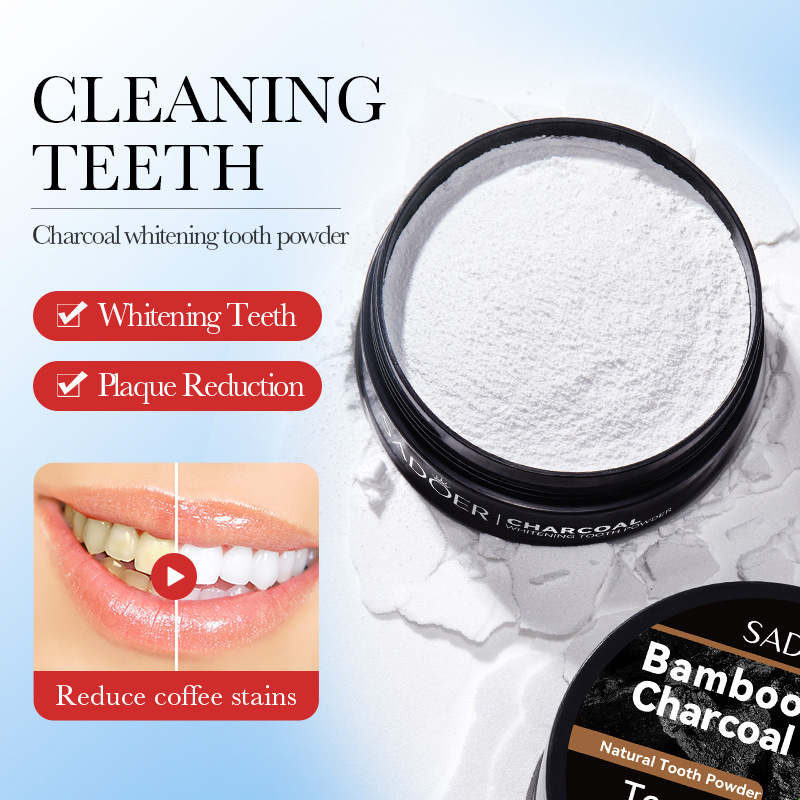 竹活性炭粉末,歯のホワイトニング,歯石,汚れの除去,黄色,6 - Teeth Whitening Charcoal Powder のレビューと価格
