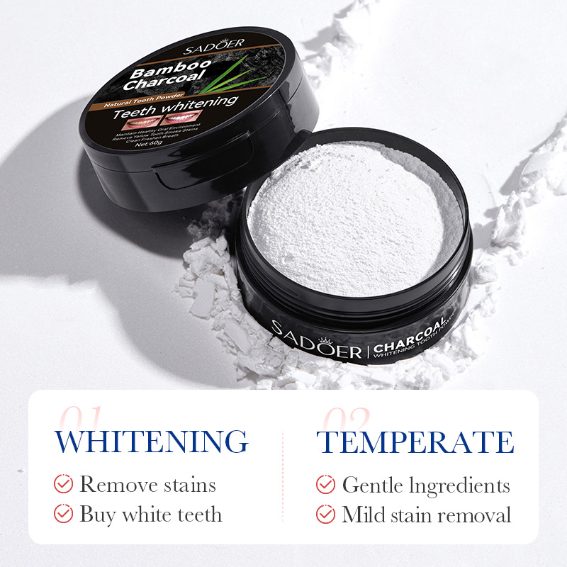 竹活性炭粉末,歯のホワイトニング,歯石,汚れの除去,黄色,6 - Teeth Whitening Charcoal Powder のレビューと価格