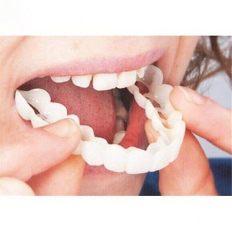 完璧なフィット感の入れ歯カバー、ホワイトニング、スナップオン - Teeth Whitening For Braces のレビューと価格