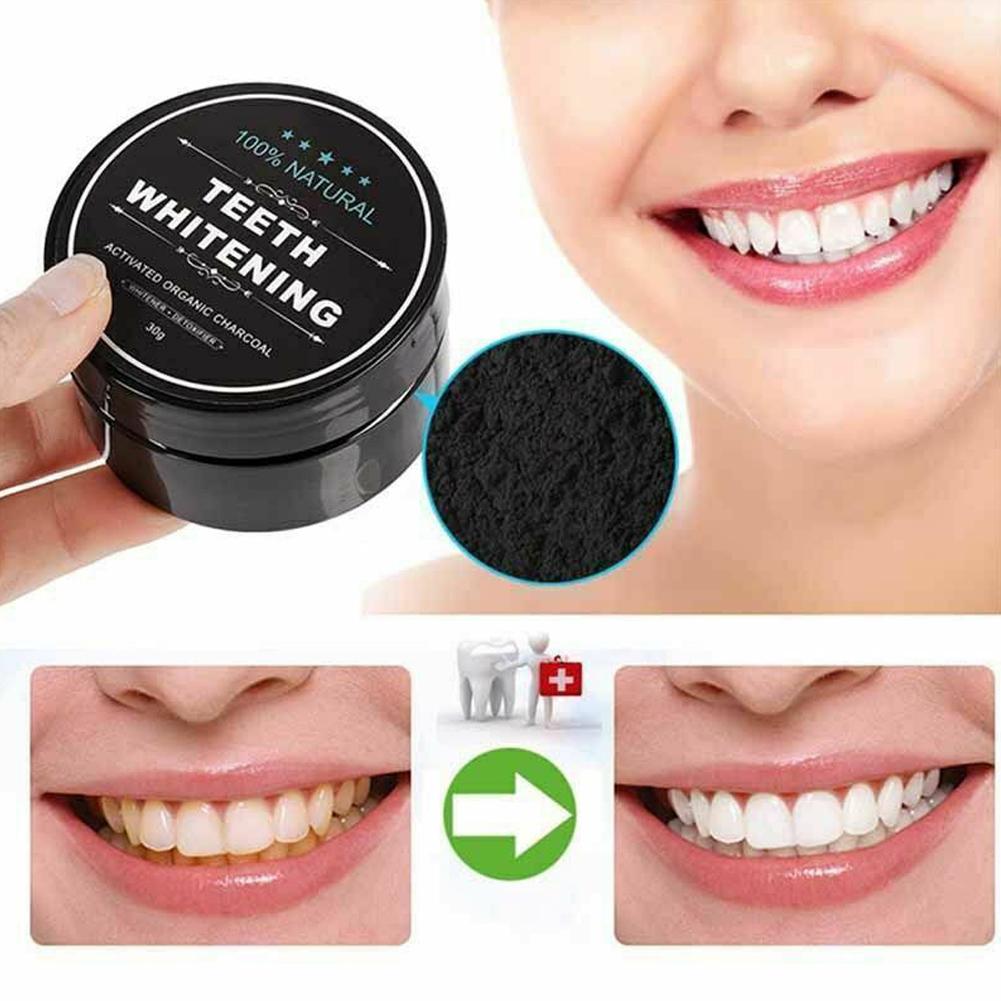 活性有機炭パウダー歯磨き粉 歯をきれいにし、強化し、白くする - Teeth Whitening Charcoal Powder のレビューと価格