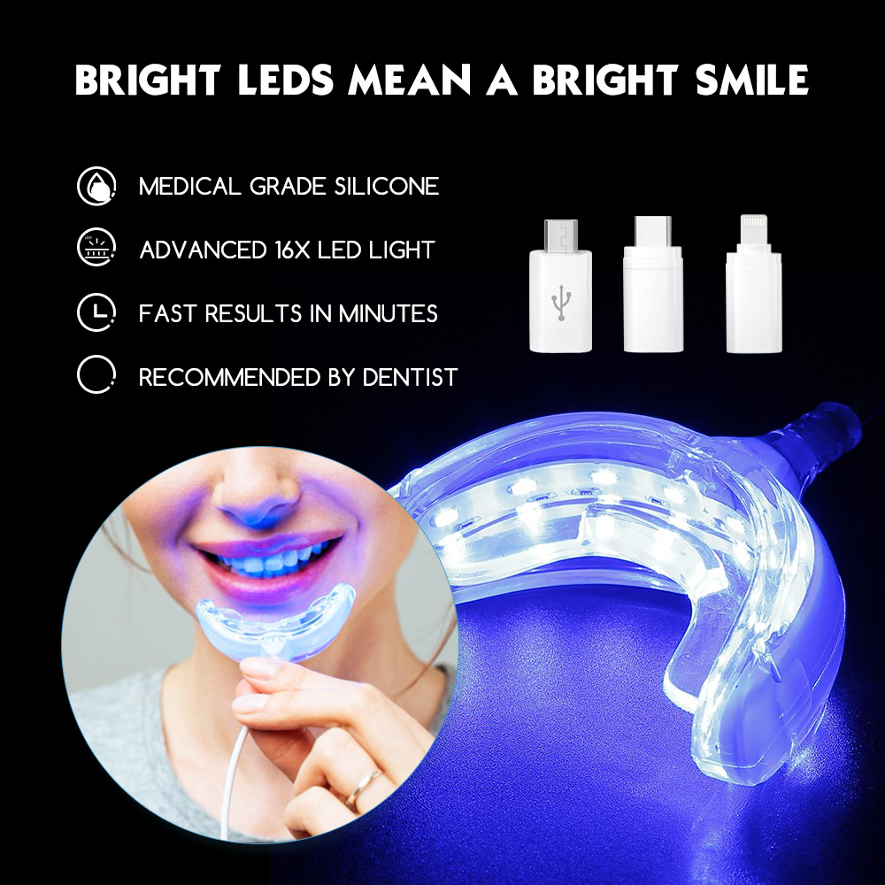 Luxsmile-歯のホワイトニングペン,LEDライト付きU - Teeth Whitening Blue Light のレビューと価格