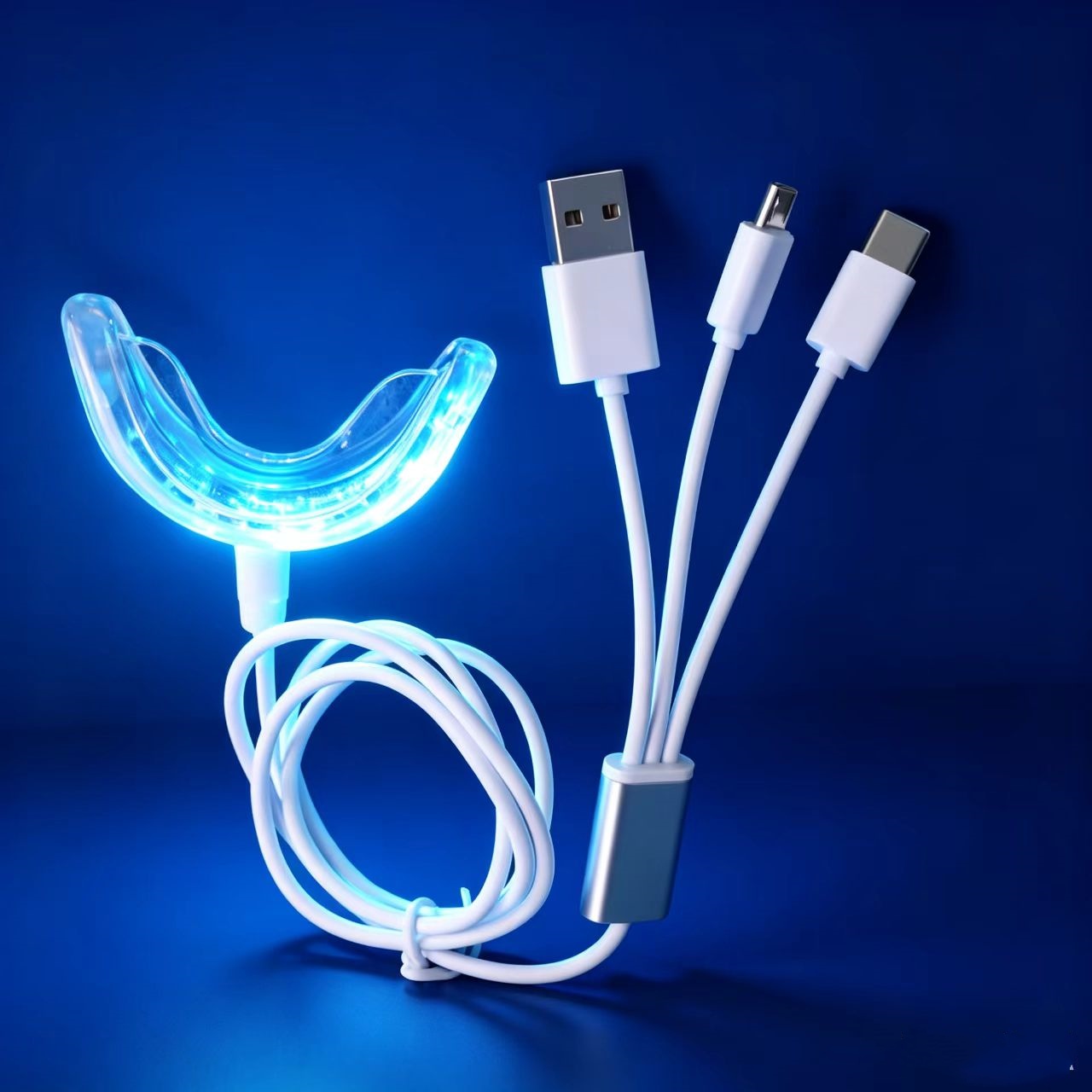 LEDポータブル歯のホワイトニングキット、男女兼用、黄ばんだ - Teeth Whitening Led Kit のレビューと価格