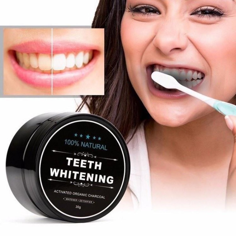 1 ボックス活性炭歯ホワイトニングパウダー、木炭歯クリーニン - Teeth Whitening Charcoal Powder のレビューと価格