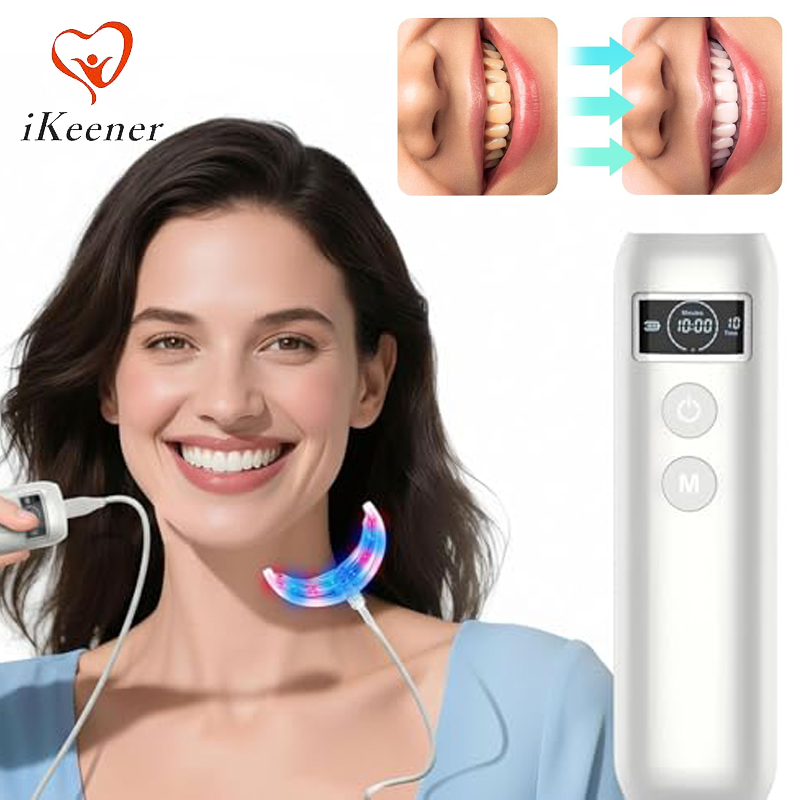 歯のホワイトニング促進器 16 LED赤青光増強ライトトレイ - Teeth Whitening Led Kit のレビューと価格