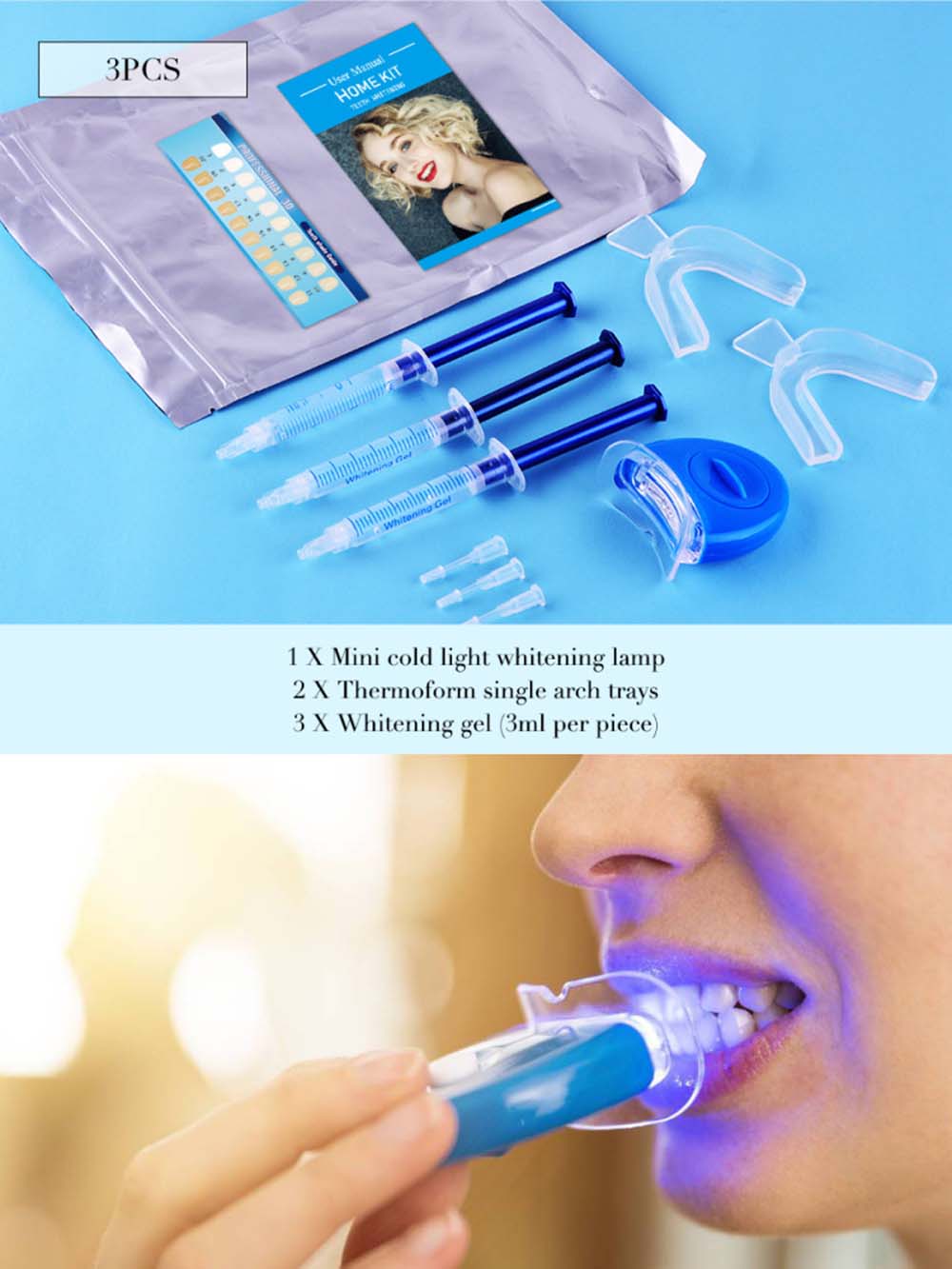 歯のホワイトニングキット,高品質の製品,過酸化物,明るい白, - Teeth Whitening Led Kit のレビューと価格