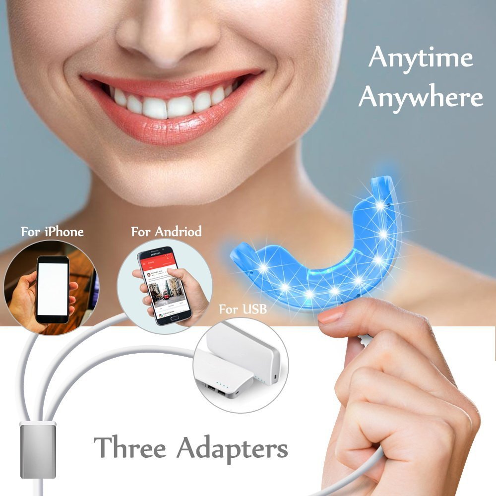 3 in 1 ホワイトニングランプ 16灯 ポータブル US - Teeth Whitening Blue Light のレビューと価格