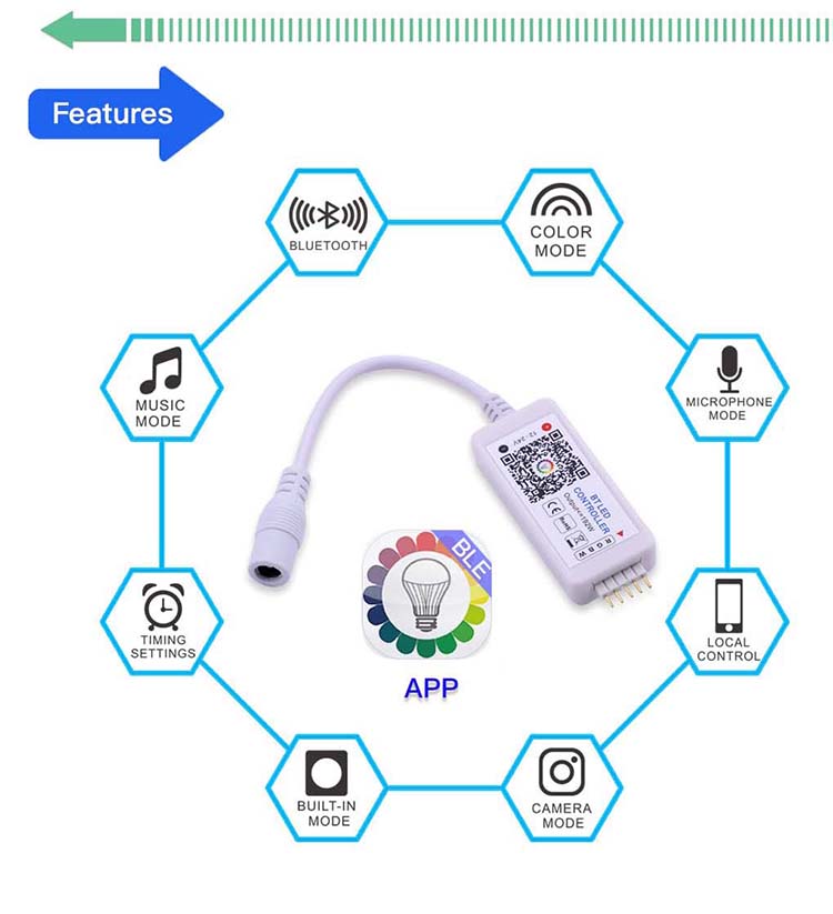 魔法の家のDC5V 12v 24v bluetooth互換性 - Teeth Whitening Blue Light のレビューと価格