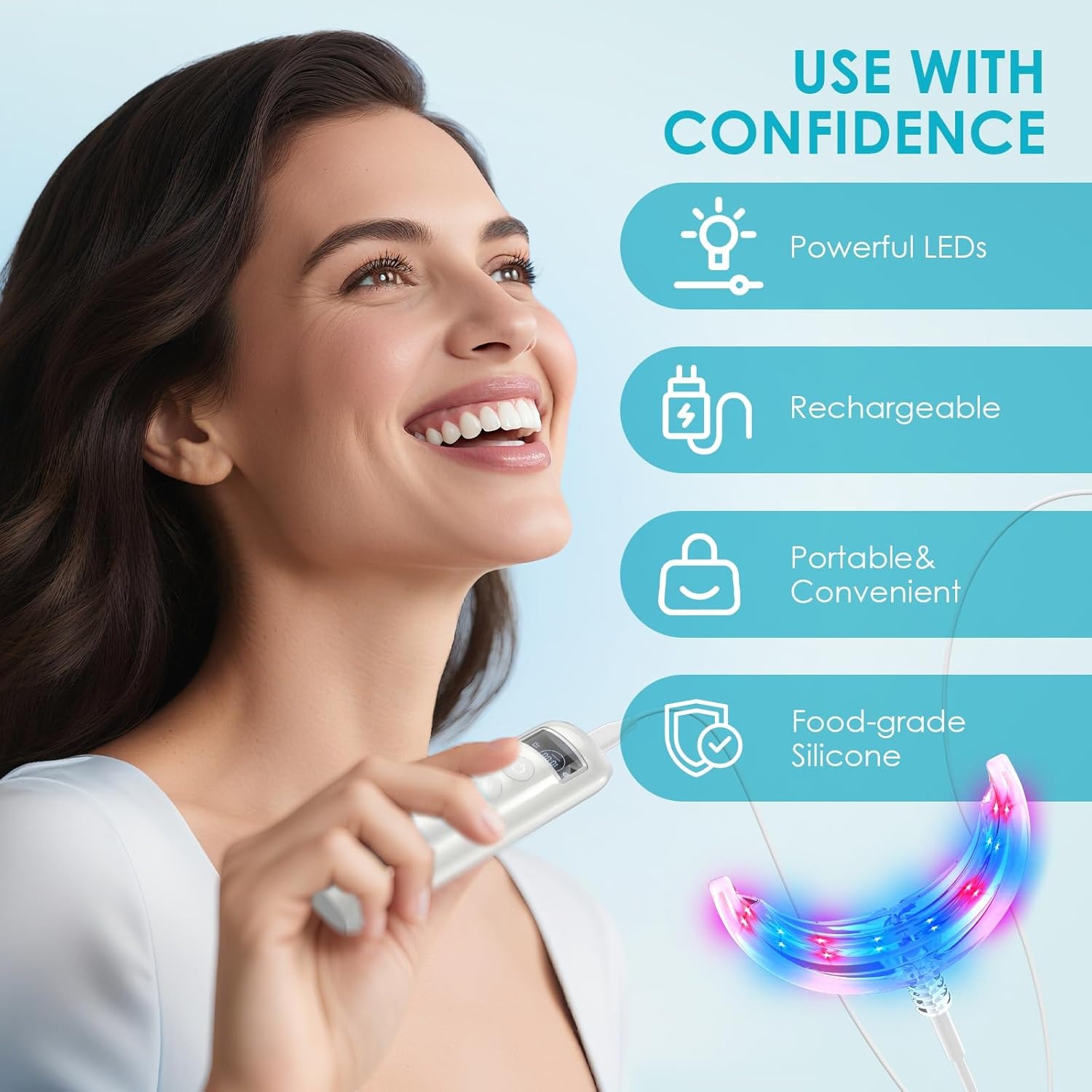 歯のホワイトニング促進ランプ ブルー＆レッドライト LED  - Teeth Whitening Blue Light のレビューと価格
