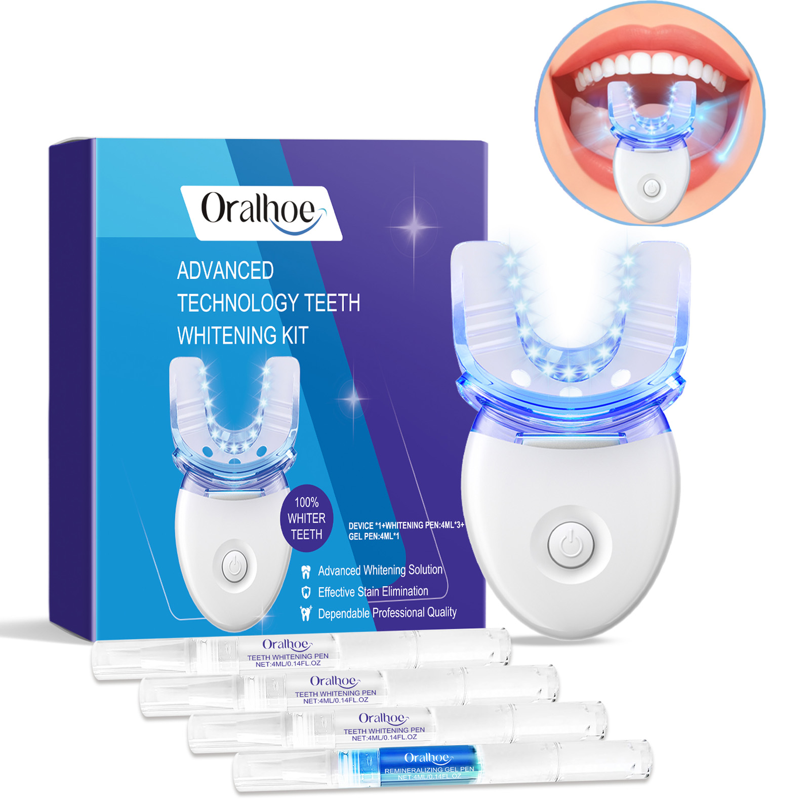 プロフェッショナルな歯のホワイトニングLEDライトキット、4 - Teeth Whitening Led Kit のレビューと価格