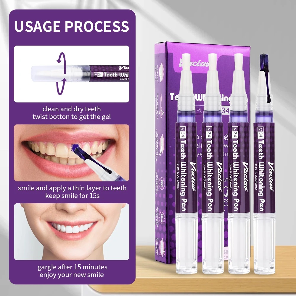 ヴァクヴァル V34 パープル歯ホワイトニングジェルペン、イ - Teeth Whitening Gel Pen のレビューと価格